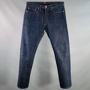 RESOLUTE Size 34 710 Indigo Twill Cotton Straight Selvedge Jeans